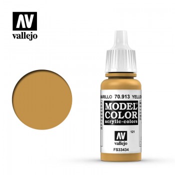 Vallejo Model Color Acrylic Paint Yellow Ochre 70913